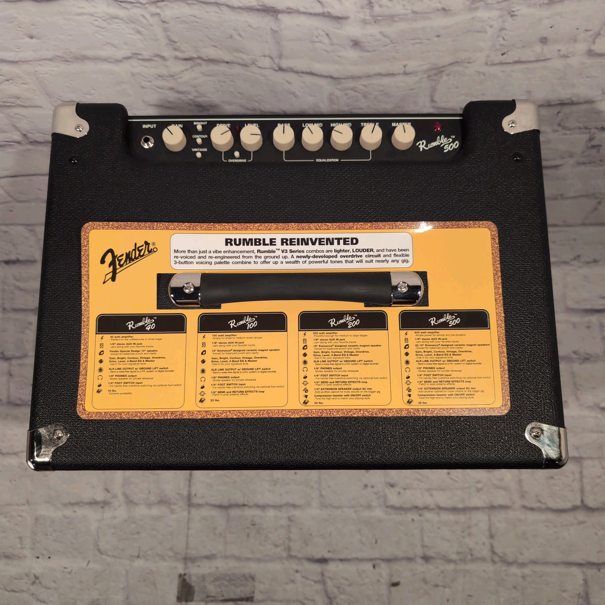 Fender Rumble 500 V3 500-Watt 2x10" Bass Combo