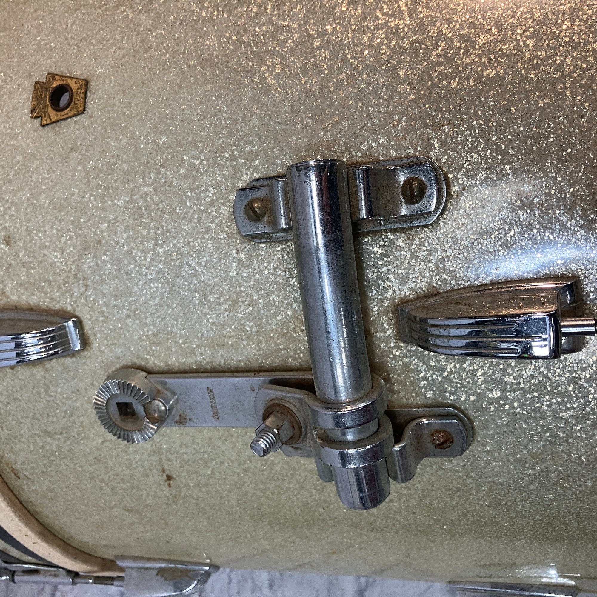 Vintage 1969 Ludwig Silver Three Piece Drum Set