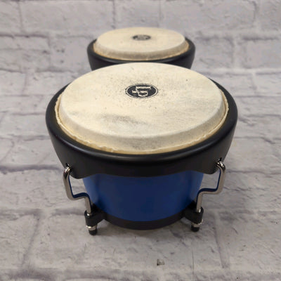 Latin Percussion Discovery Series 6-1/4-inch and 7 1/4-inch Bongo with Carrying Bag Drum - Race Car Blue