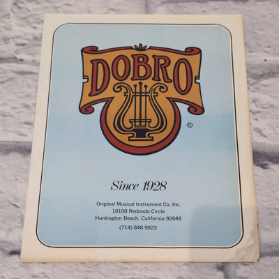 Vintage Dobro 1978 Catalog Guitar Book