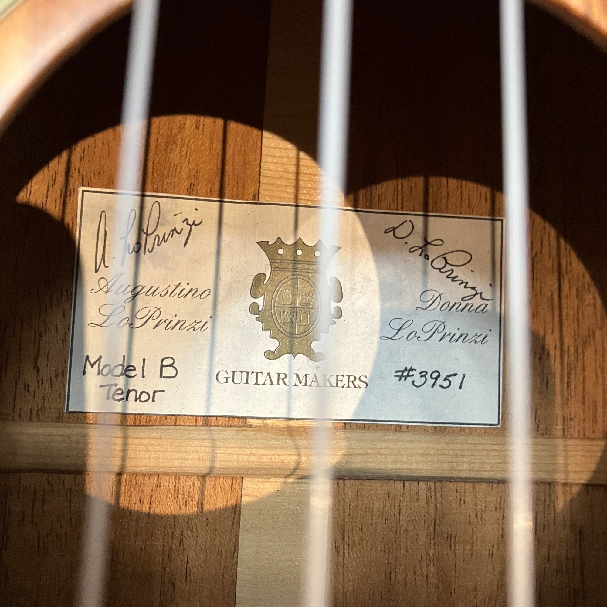 Augustino LoPrinzi Model B Tenor Ukulele w/ case