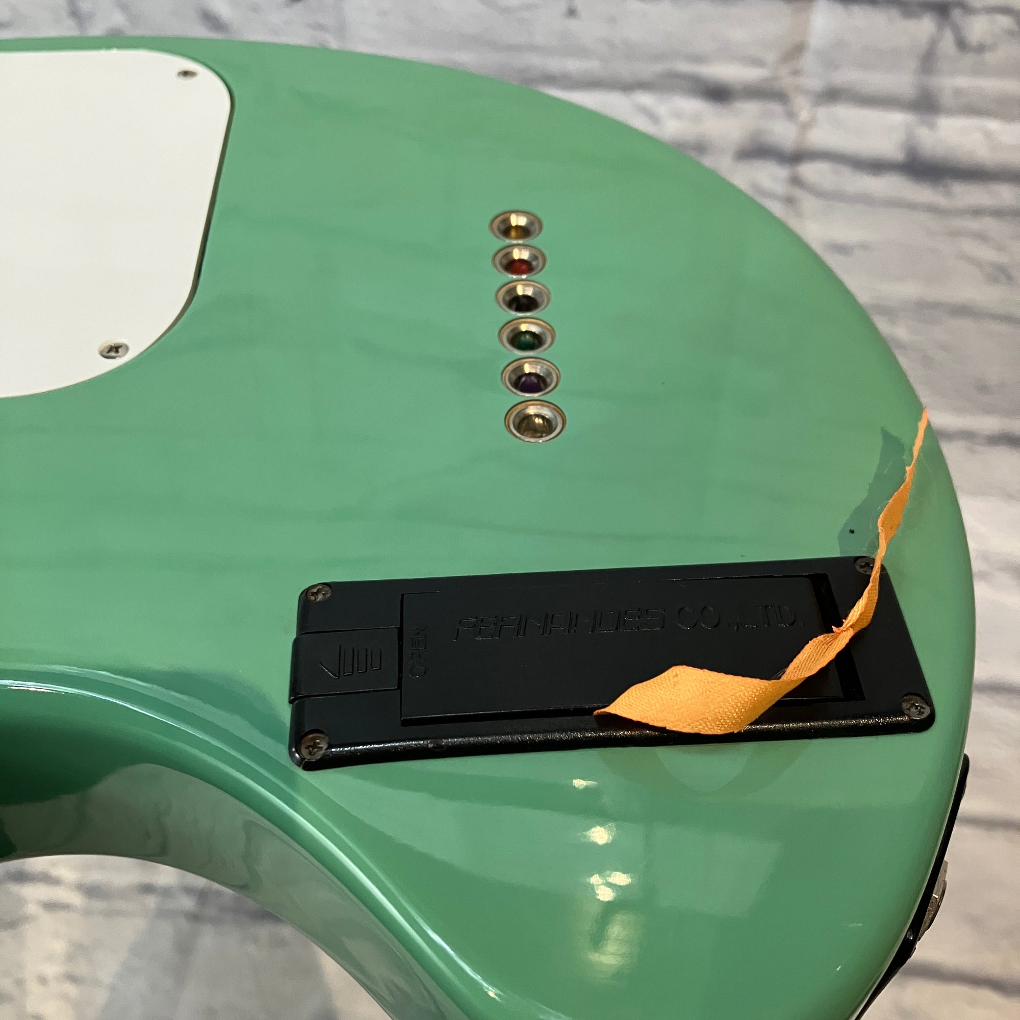 Fernandes Zo-3 "Elephant" Surf Green Travel Guitar