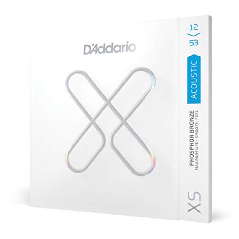 D'Addario XS Coated Phosphor Bronze 12/53 Light Acoustic Guitar Strings