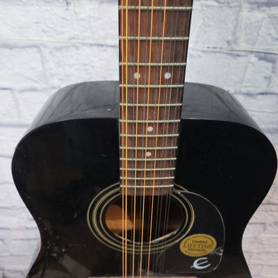 Epiphone PR-100-12/BK 12 String Acoustic Guitar