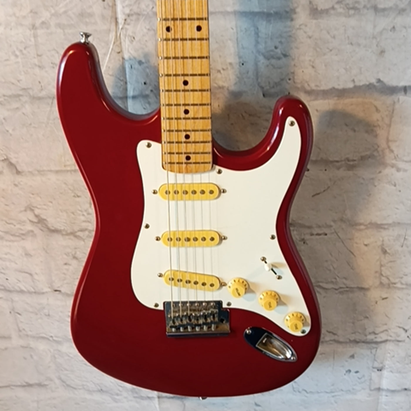 Lotus S-Style Red Electric Guitar with Bullet Truss Rod