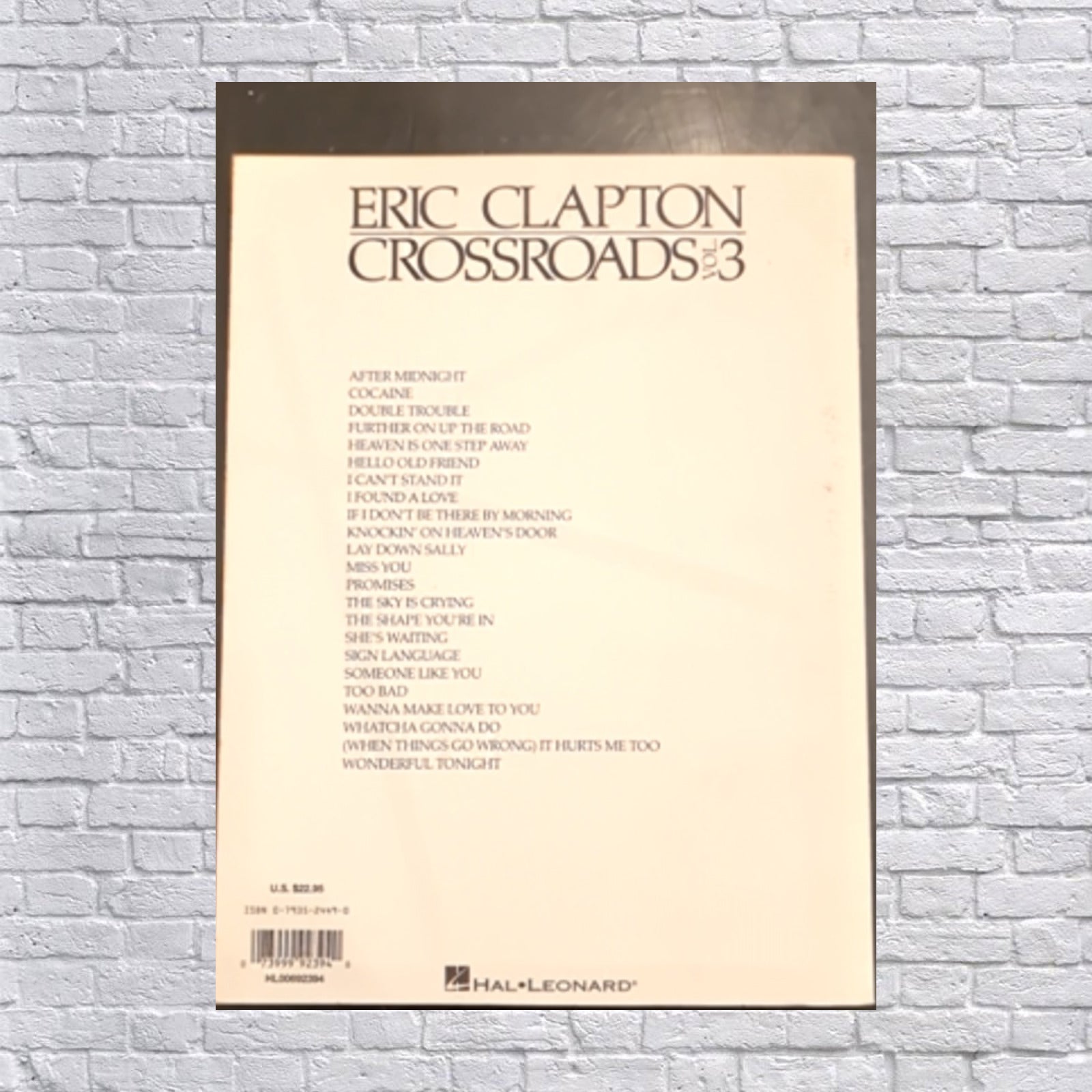 Eric Clapton - Crossroads Vol. 3 Guitar Book