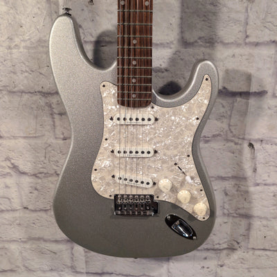 Samick LS-110 Strat Style Electric Guitar Silver Sparkle