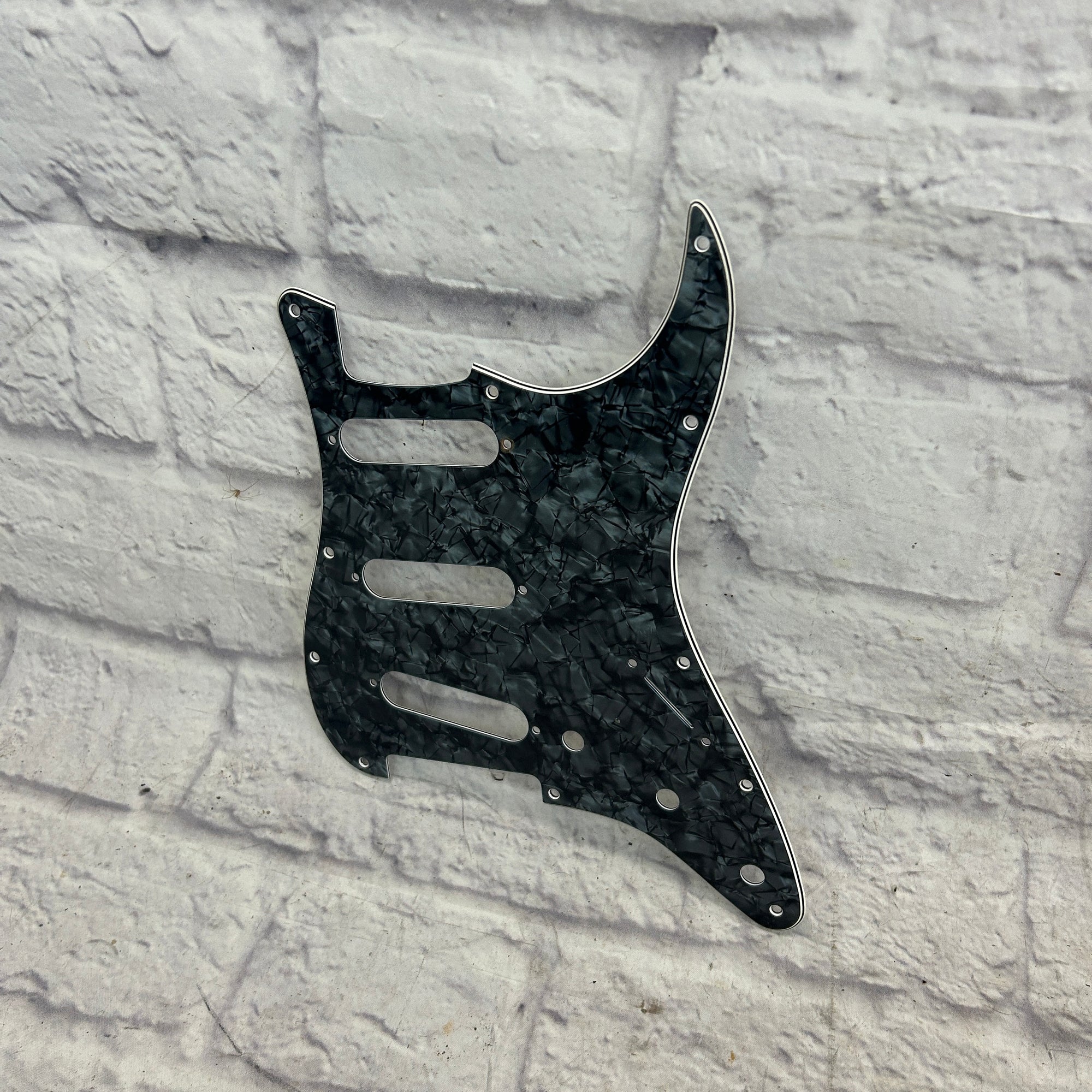 SSS Pickguard for Fender Strat Black Pearl