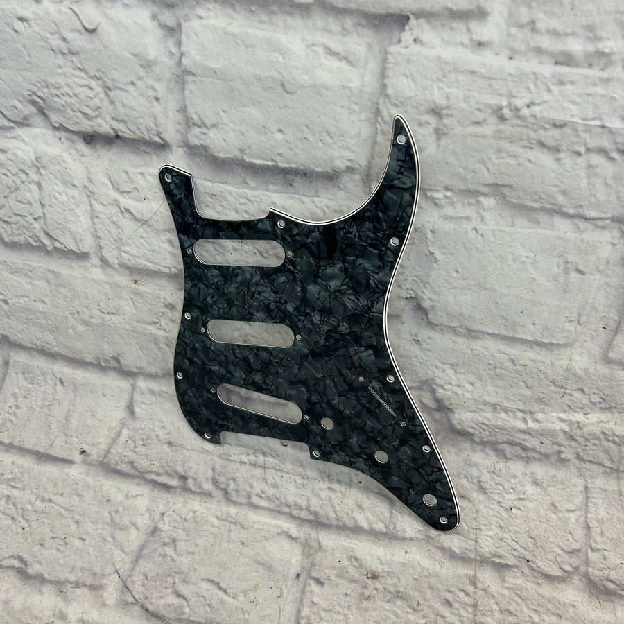 SSS Pickguard for Fender Strat Black Pearl