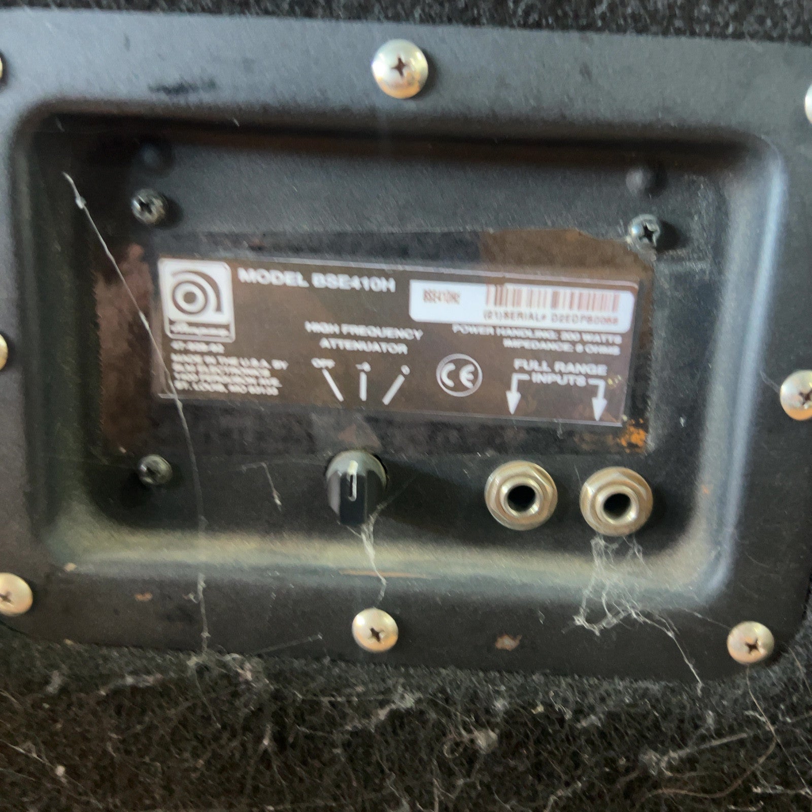 Ampeg BSE410H USA Made 4x10 Bass Cab