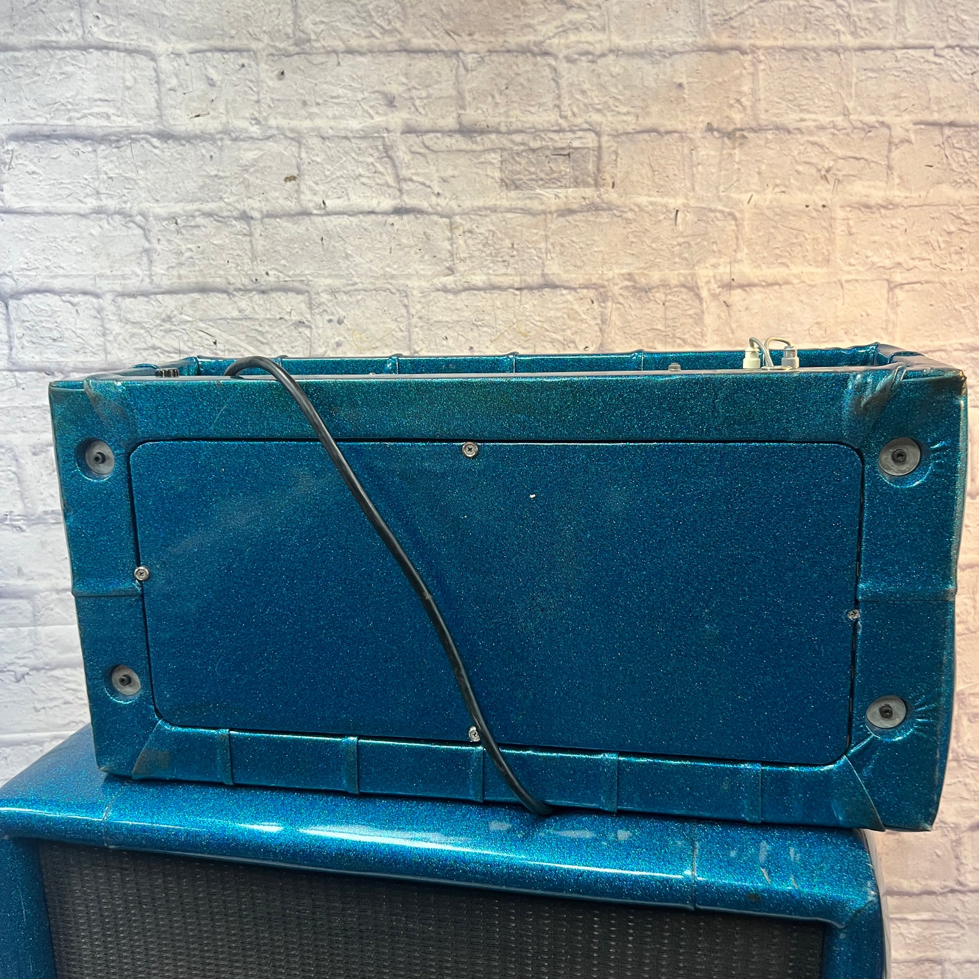 Plush Vintage P1000S Tube Amp Head Blue Sparkle