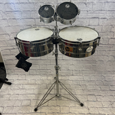 LP Latin Percussion Tito Puente Timbale Set with Stand and Clamp