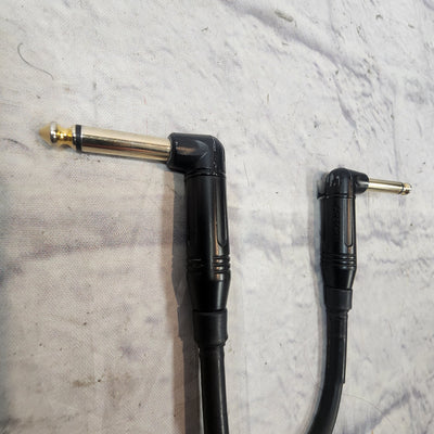 Mogami 10 Inch Patch Cable with Right Angle Ends