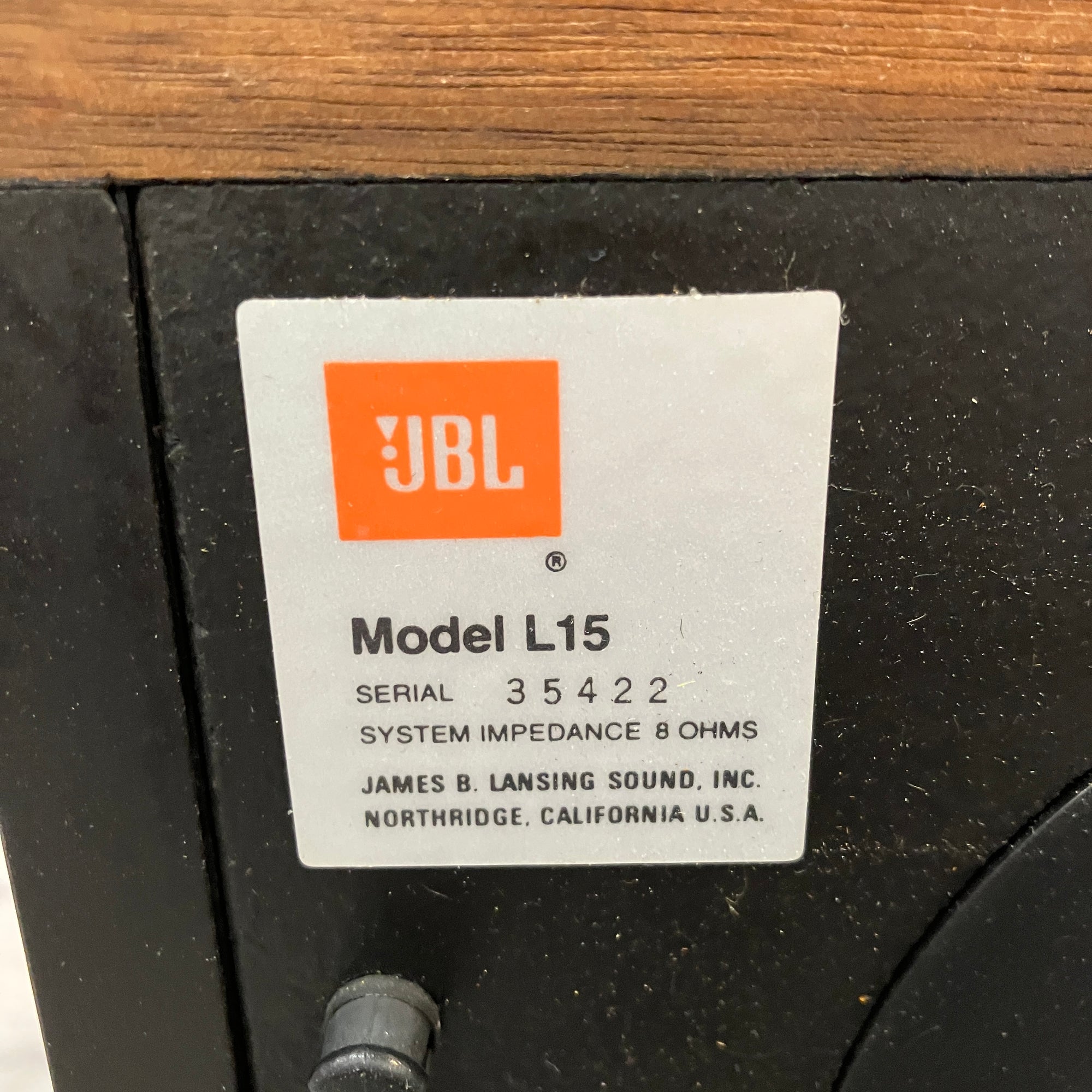 JBL Model L15 Bookshelf Speakers (Pair)