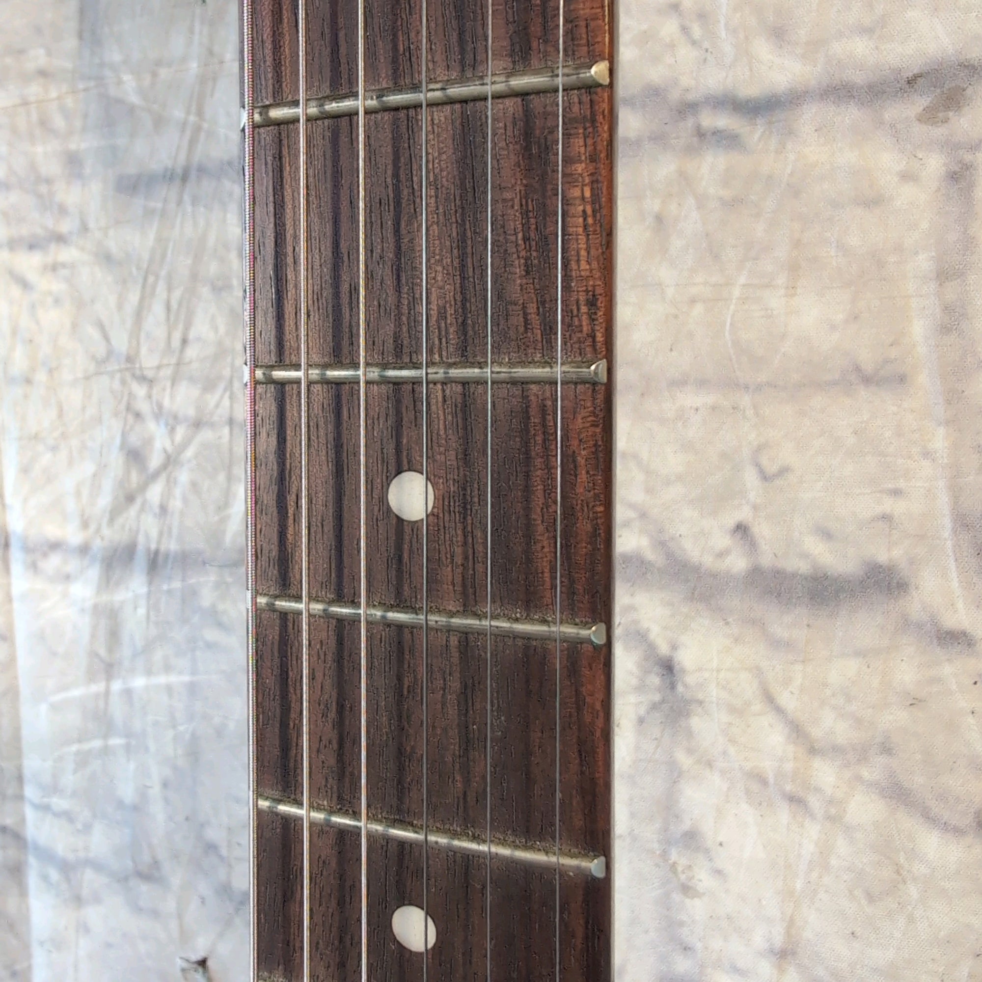 J Reynolds Transparent Teal Strat Style Electric Guitar