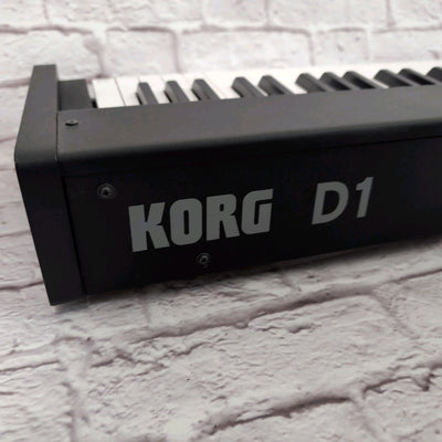 Korg D1 Slimline 88-Key Digital Stage Piano - Black w/ Sustain Pedal