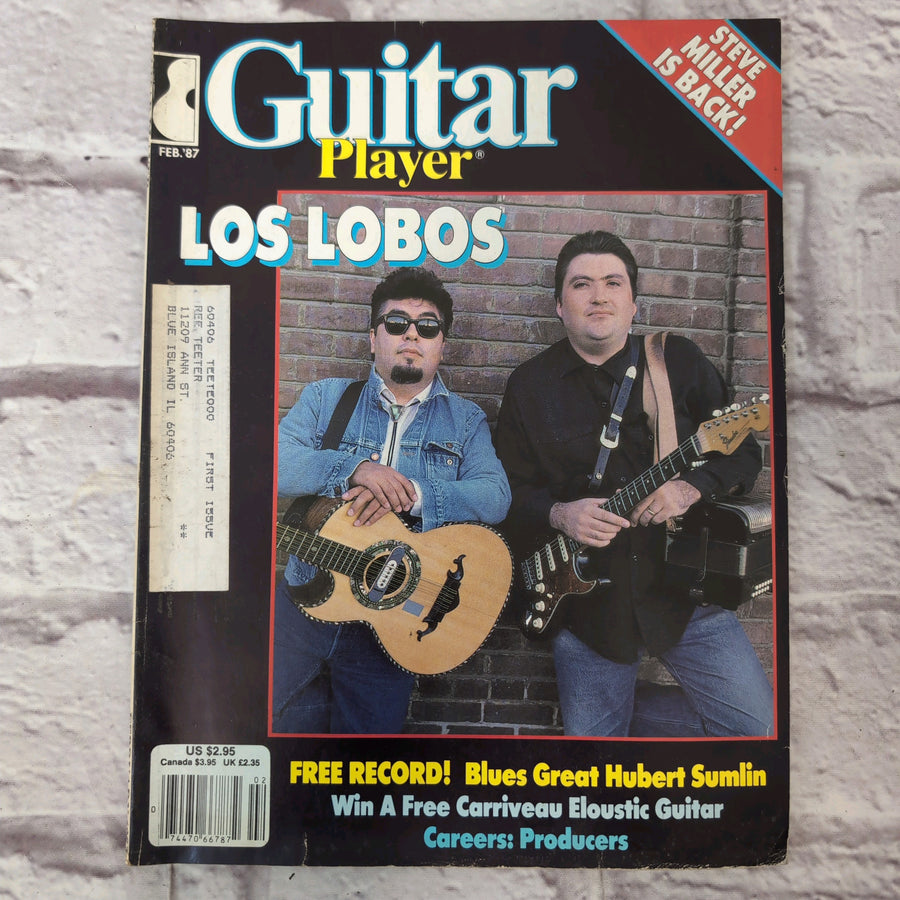 Vintage Guitar Player Magazine - February 1987 - Los Lobos