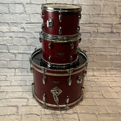 Vintage Whitehall 3 Piece Drum Kit - Red Sparkle