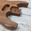 Warmoth Soloist Zebrawood over Honduran Mahogany Electric Guitar Body w/ Gold Kahler 2700 Killer