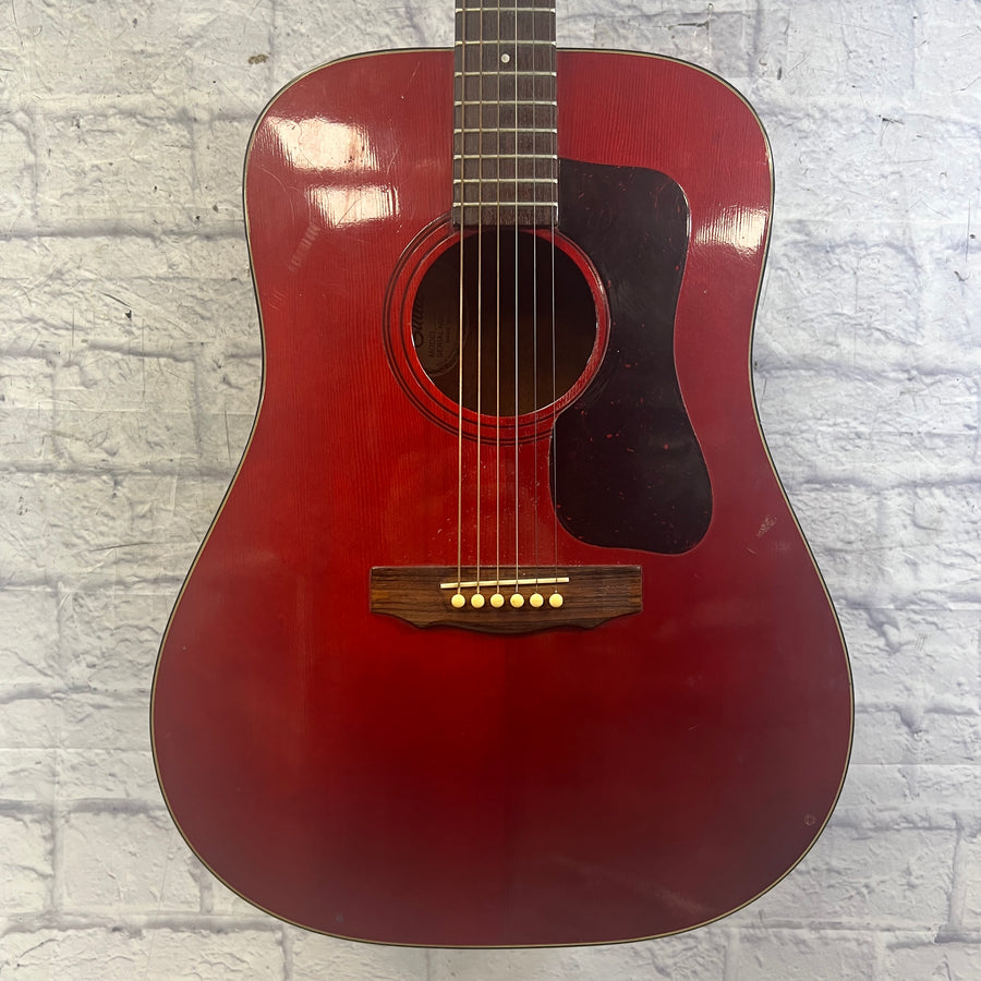 Guild D25 - CH Vintage 1976 Cherry Red with Case Acoustic Guitar