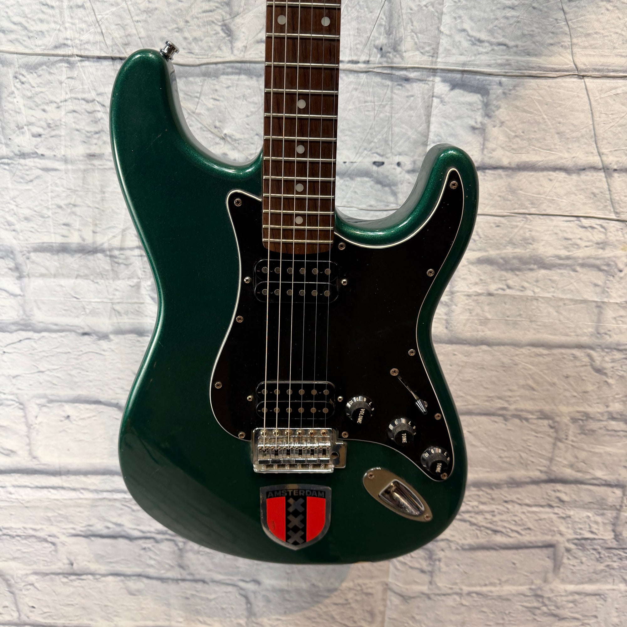 Fender Squier Standard Series HH Stratocaster Electric Guitar - Metallic Green