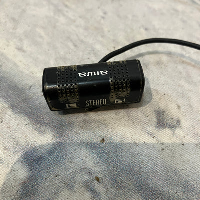 Aiwa Stereo Lavalier Clip Mic Microphone