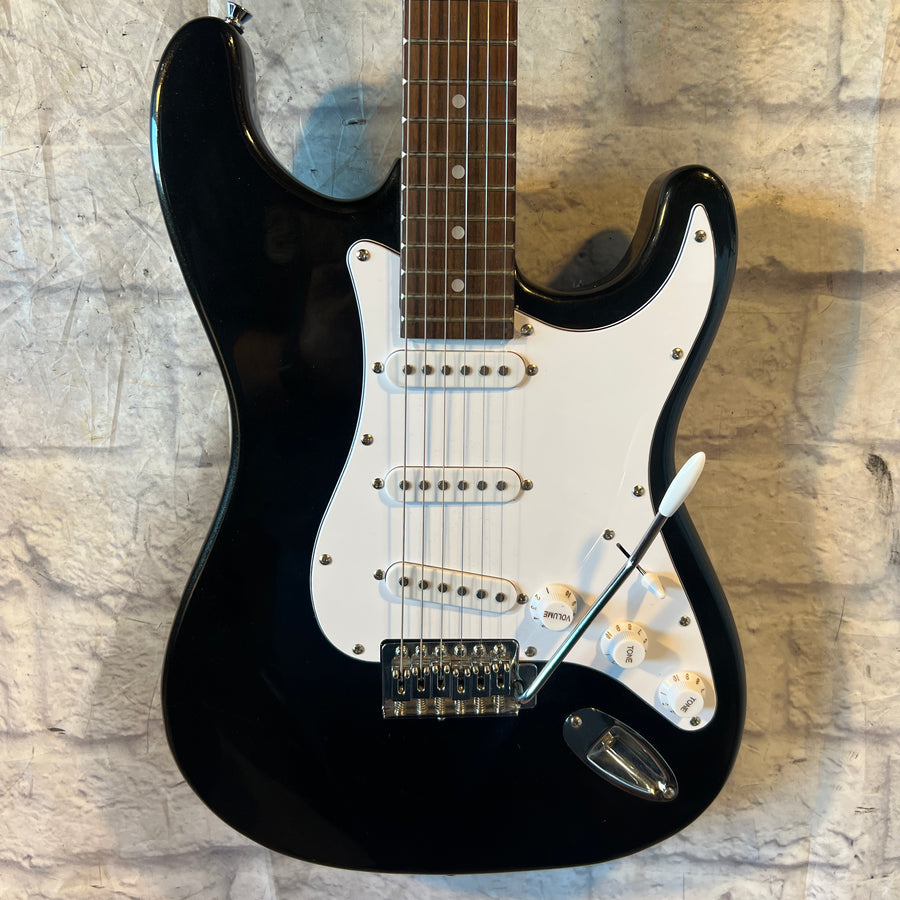 Deltatone Strat Style Electric Guitar Metallic Black