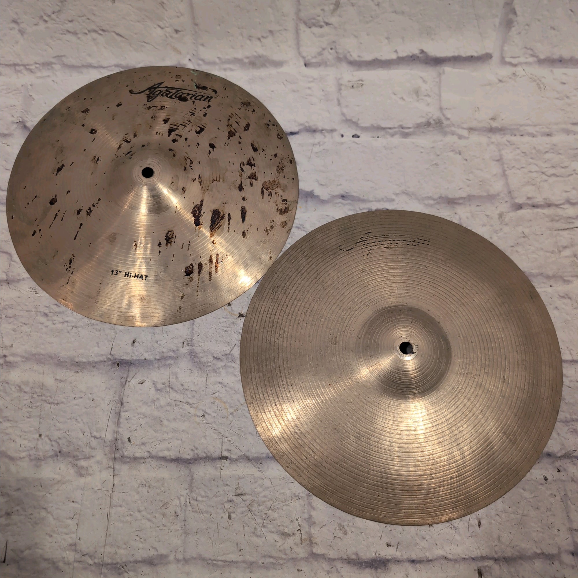 Agazarian 13 Hi Hat Cymbal Pair