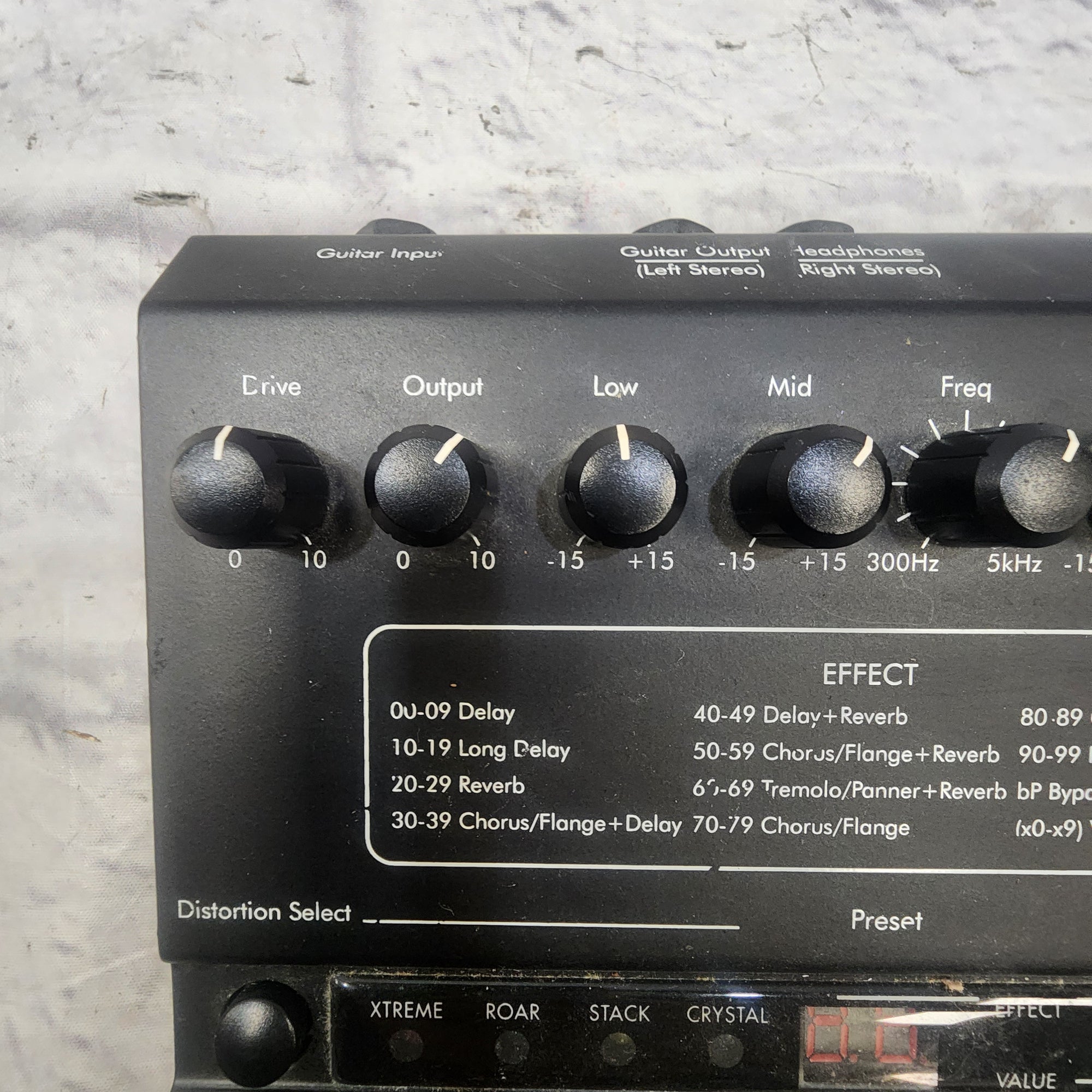 ART Xtreme Plus Modulation Delay Reverb Multi Effects Processor Pedal w/ Power Supply