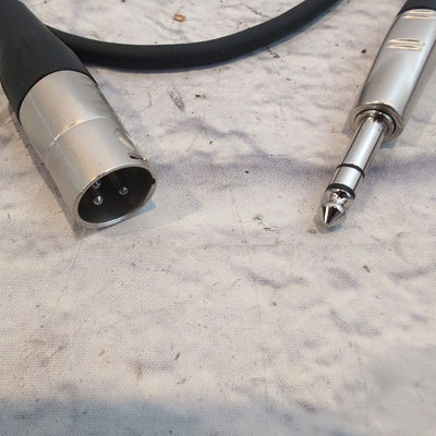 Hosa 3' XLR M to 1/4" TRS M Audio Cable