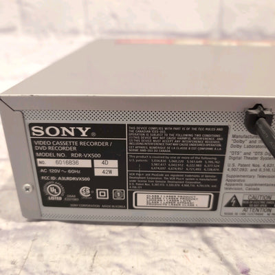 Sony RDR-VX500 DVD Recorder / VCR Combo