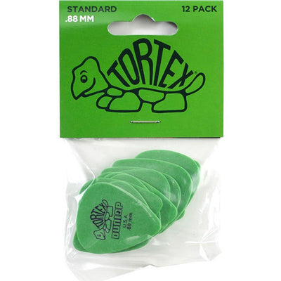 Dunlop 418P88 Tortex Standard .88mm Green 12 Picks