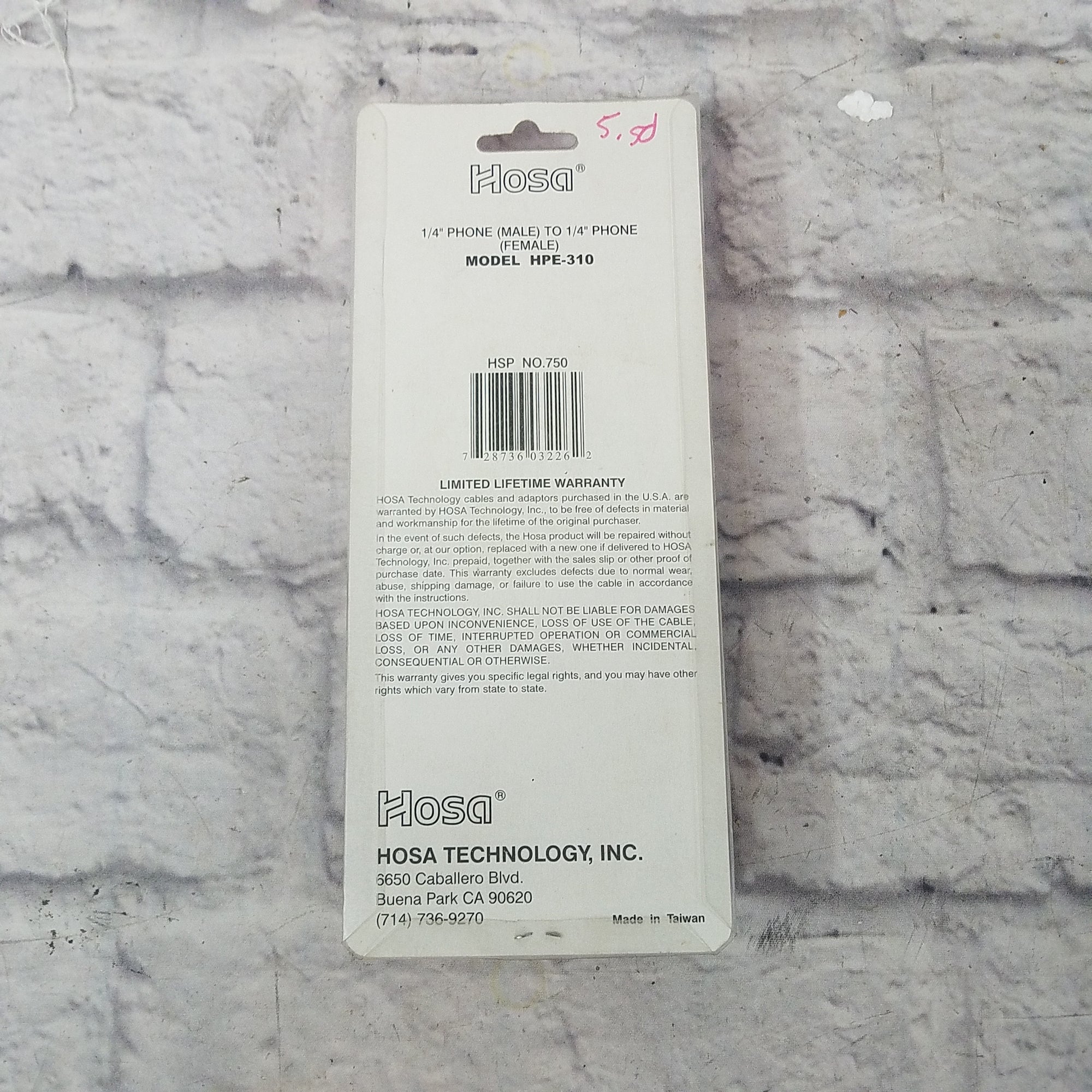 Hosa HPE-310 10ft Headphone Extension Cable