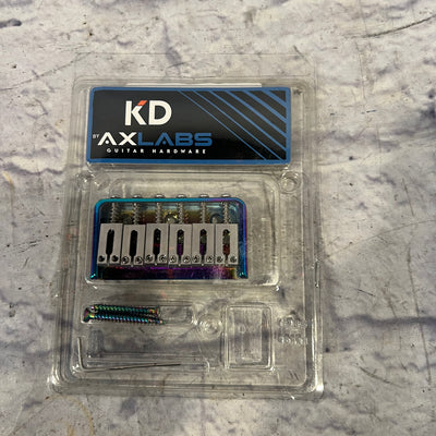 Axlabs KD Hardtail String-Through Guitar Bridge Burnt Chrome