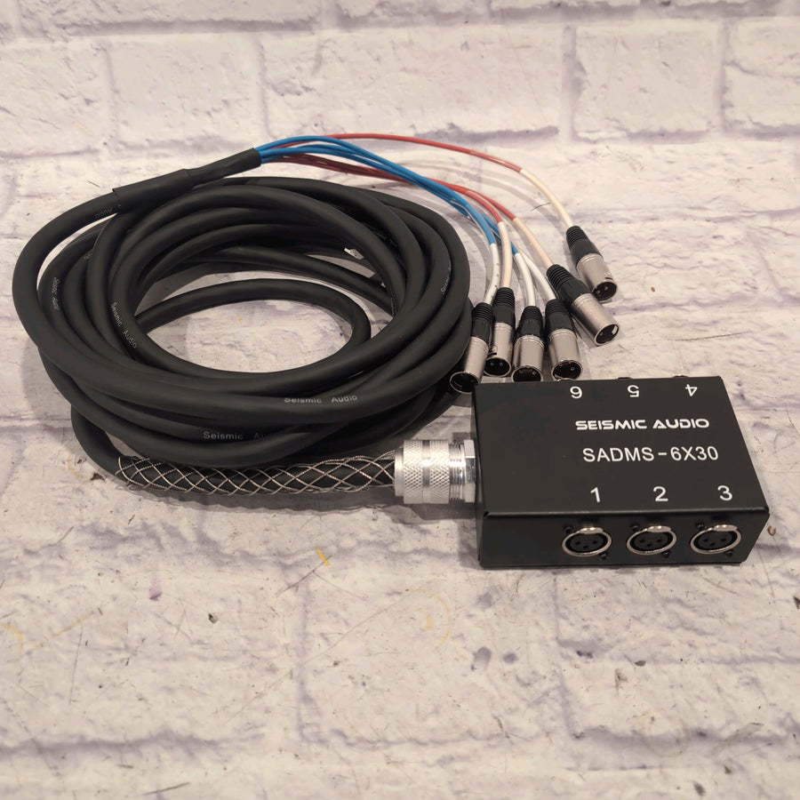 Seismic Audio SADMS-6x30 6-Channel Compact Sub Snake Cable - 30'