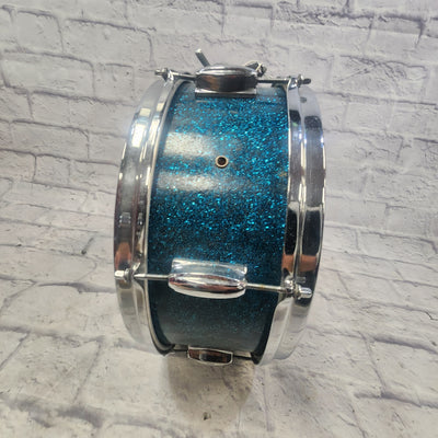 Unknown Vintage Japan 14 Blue Sparkle Snare AS IS