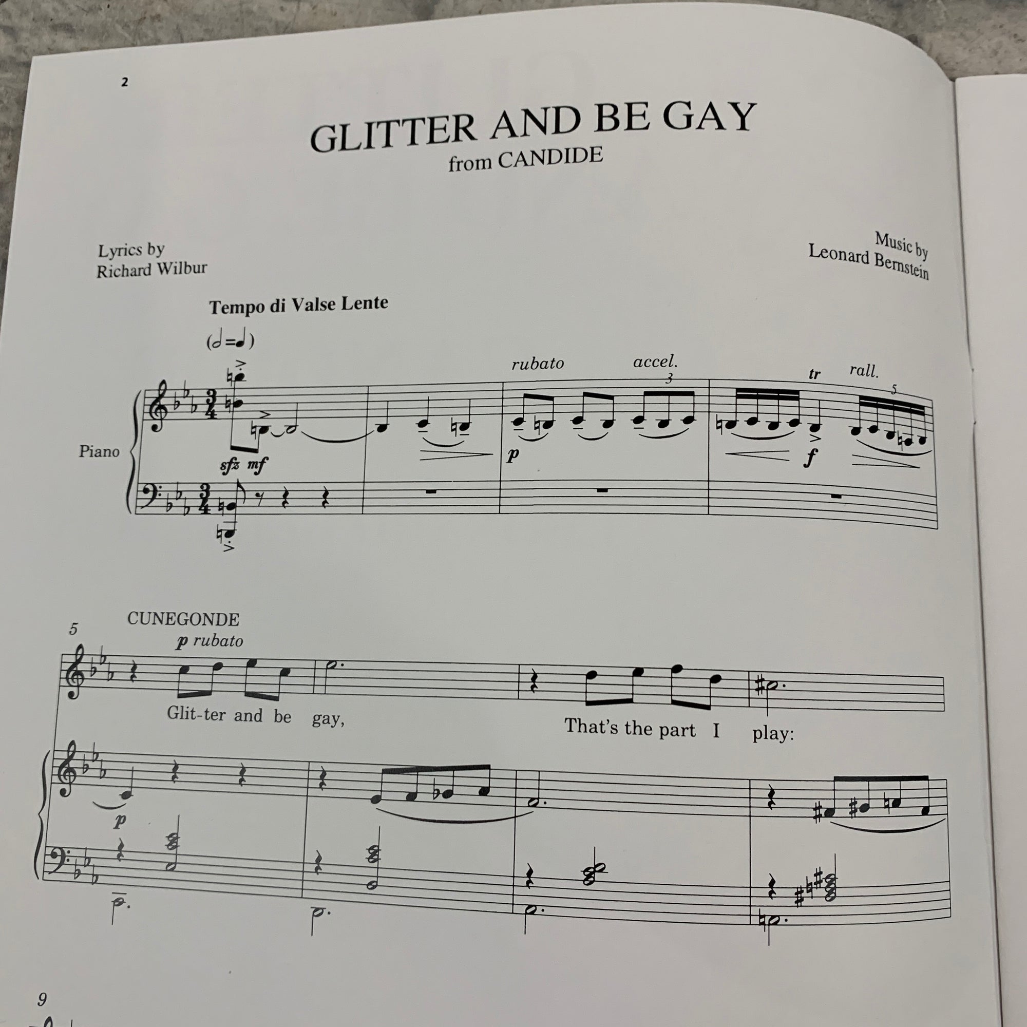 Glitter and be Gay from Candide Vocal and Piano