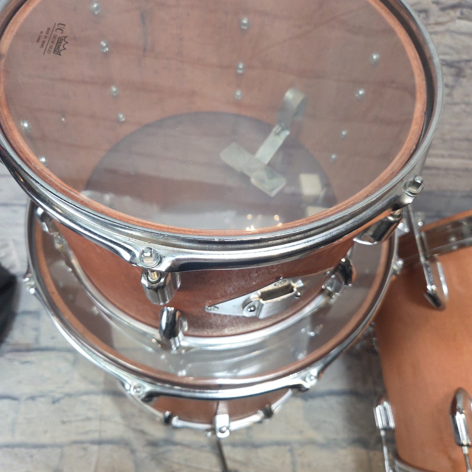 Pearl 1970s Era ( striped finish - model unknown) 3 Piece Drum  Drum Kit