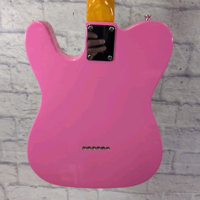 Unknown Pink Paisley Partscaster Tele Electric Guitar