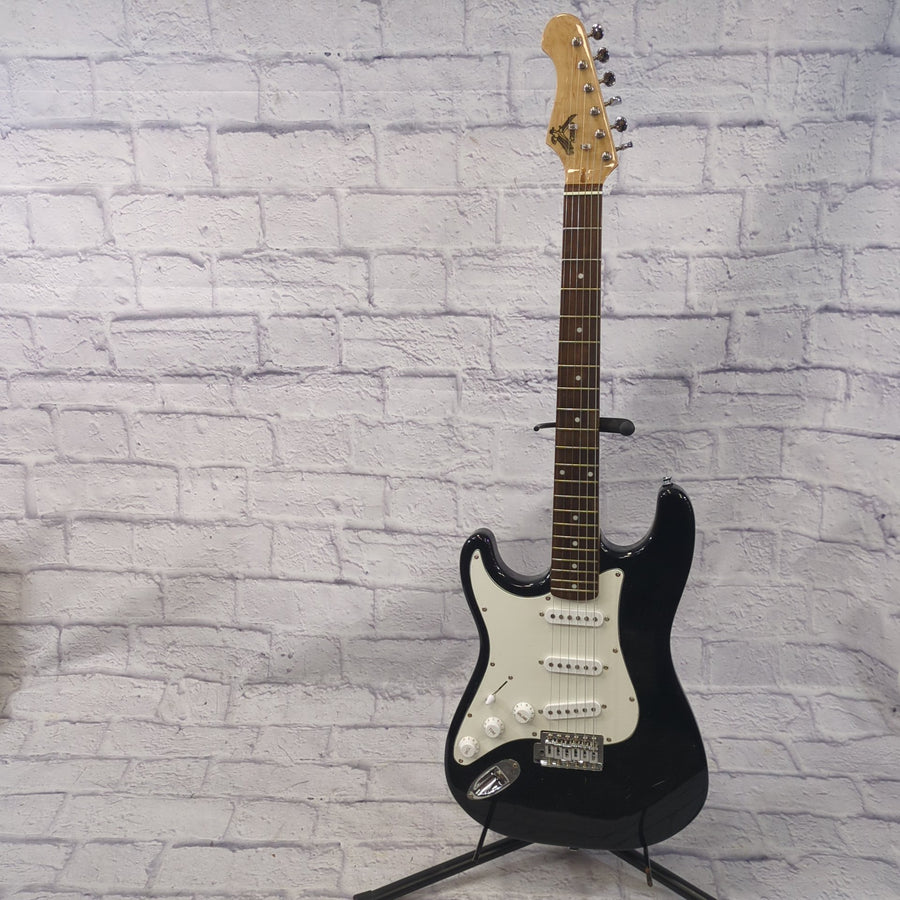 S101 Left Handed Strat Style Black Electric Guitar