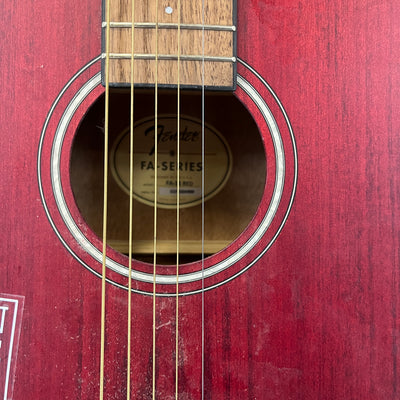 Fender FA-15 Red Short Scale Acoustic Guitar