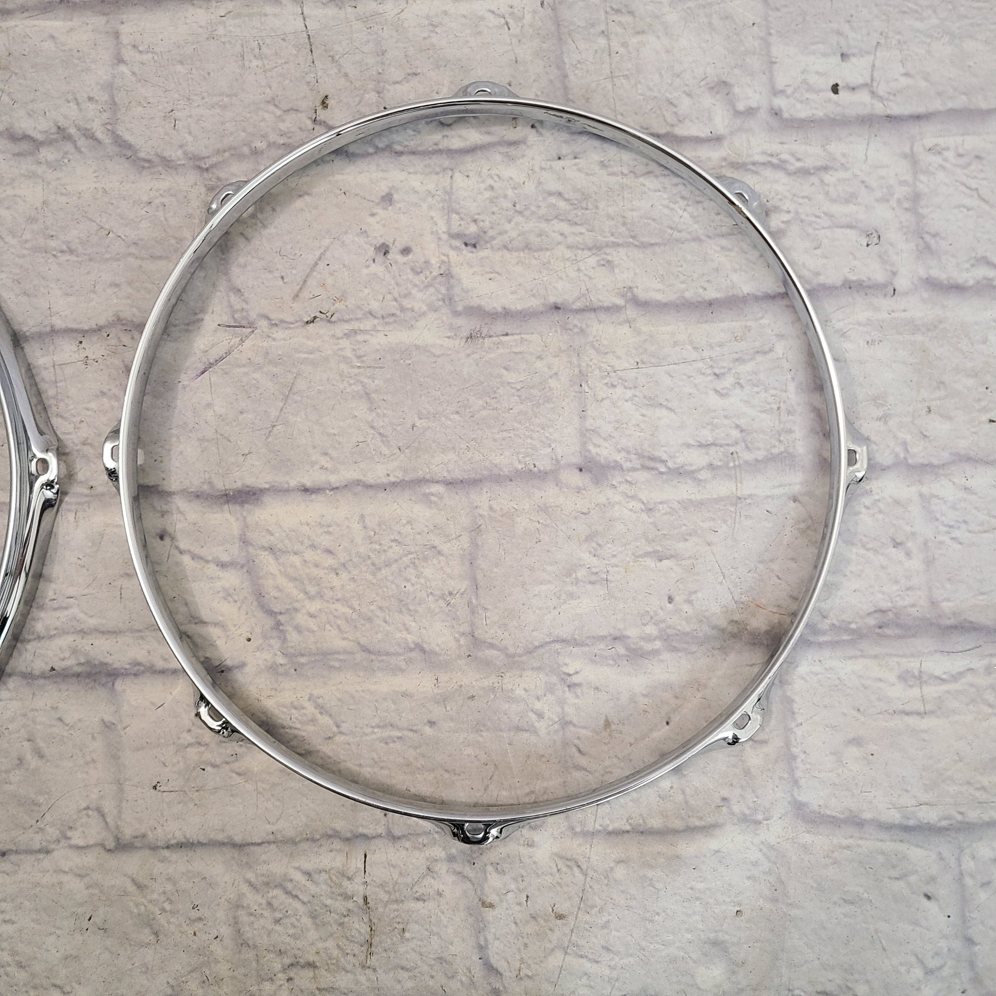 Unknown 14" 8 Lug Single Flange Drum Hoops (Pair)