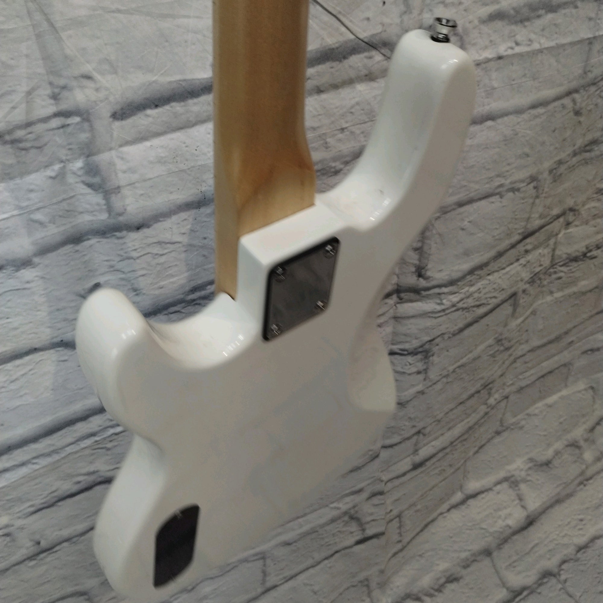 Glarry GP Bass White W/ Block Inlays