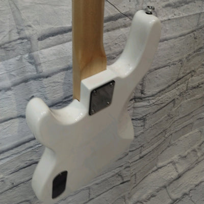 Glarry GP Bass White W/ Block Inlays