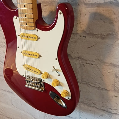 Lotus S-Style Red Electric Guitar with Bullet Truss Rod
