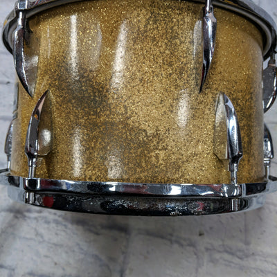 Sonor 13" by 8" 1960s Teardrop Gold Sparkle 22xnull" Rack Tom