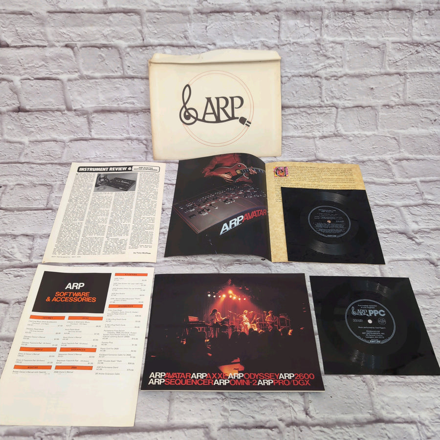 Arp 1978 Vintage Product Catalogue and Demo Vinyl Flexidisc and Dealer Materials from NAMM