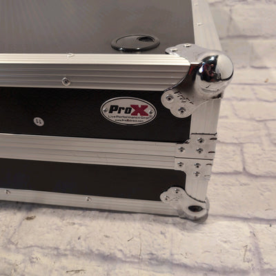 ProX XS-ZTABLEBL JR Portable Z-Style DJ Table Flight Case w/ Handles Wheels Black
