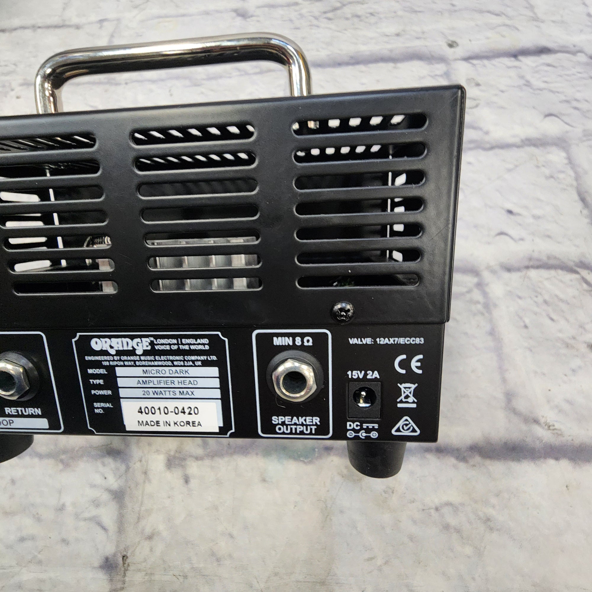 Orange Amps Micro Dark with Power Supply Guitar Amp Head