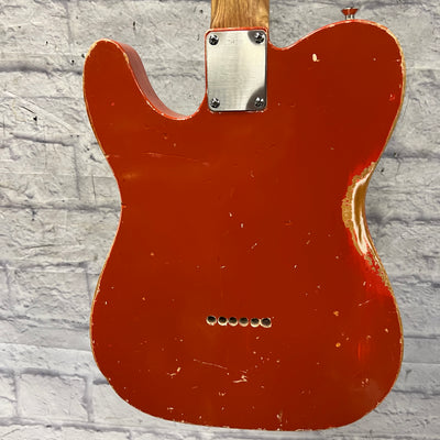 Unknown Tele Partscaster Fiesta Red Relic Jazz Benedetto Electric Guitar